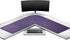 Mydours L-Shape Desk Pad, XXL Large Gaming Mouse Pad 54" L x 54" L x 16" W, Purple PU Leather for Home and Office