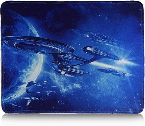 Starfleet Spaceship Pleiades Large Mouse Pad - Space 12x10 Inches Table Mat for Gaming Office Nerd Trek