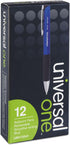 Universal Comfort Grip Ballpoint Pen, Retractable, Blue Barrel, Medium 1 Mm, Blue Ink, Dozen