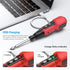 AMIR Cordless Screwdriver Set, Rechargeable Electric Tool Kit with USB Cable and LED Lights, Red