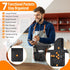 7 Desing Wish Flip Cover Server Apron with Pockets & Hanging Strap, Waitress Apron with Adjustable Belt Work Tool Bag