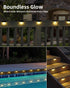 16 Pack 3000K Herzila Solar Deck Step Lights, Solar Step Lights for Outdoor Stairs, Warm White, Auto Dusk-to-Dawn