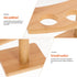 5 3.3cm Countertop FRCOLOR Wooden Ice Cream Cone Stand with Slots Diameter Sushi Roll Holder Display Rack for Party