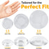Ducki Door Stop Wall Protector, Self Adhesive Rubber Door Knob Wall Protectors, 4 Pack Clear Door Stops