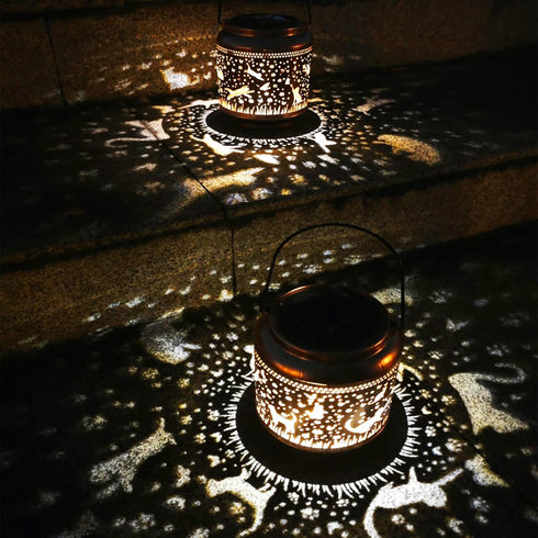 Neioaas Cat Solar Lantern - Waterproof Outdoor Hanging Lights, Perfect Cat Lover Gifts for Women & Men, Decorative