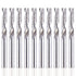 HQMaster 1/8 Shank CNC Router Bits, 3.175mm End Mill Single Flute Spiral Router Bit, 10 Pack