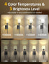 Set 2: 8000mAh Dimmable TOOWELL Battery Operated Wall Sconce of Black Rechargeable Wall Lights Fixtures LED with Remote