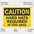 SmartSign "Caution - Hard Hats Required in This Area" Sign, 10" x 14" Plastic