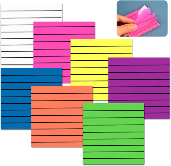 Transparent Sticky Notes, 350pcs Clear 3x3 Inch Sticky Note Set for 2023 Planner, Office School Supplies, 7 Bright