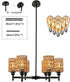 24.8" 6-Light Dimmable Rustic Retro Ceiling Light Ceiling Mount Lamp, Chandeliers, for The Living Room, Dining Room