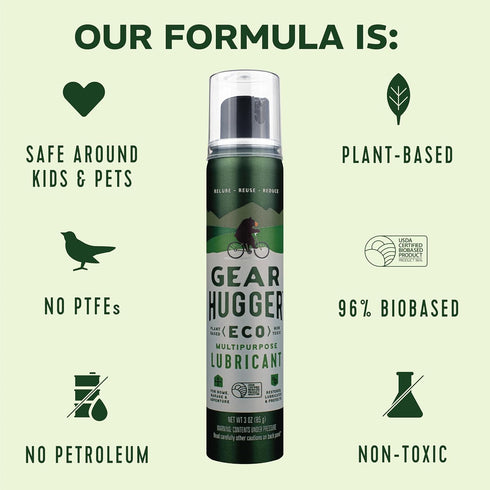(3 oz, Pack 3), Gear Hugger Multipurpose Lubricant - Eco-Friendly of Rust Remover - Garage Door Spray, Door Hinge