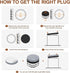 16 25mm/0.98" uxcell Pcs Round Plastic Plugs with Furniture Felt Pad, Tubing End Caps Furniture Leg Inserts for Metal