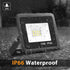 10W LED Flood Lights Outdoor, 700Lm Ultra Thin Work Light, IP66 Waterproof Fixture, 120 Beam Angle for Garden Yard