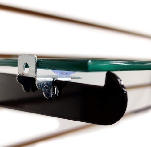 10 Pack Right Left End Corner Shelf Rest Clip & Rubber Cushion for Brackets to Hang Glass, Wood Or Metal Shelves