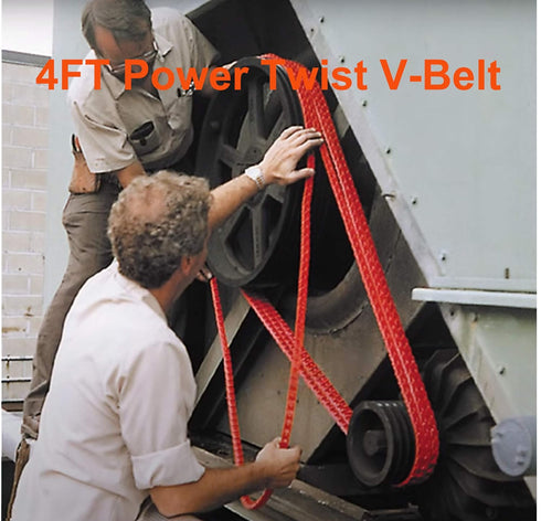 4FT/8FT Power Twist V-Belt A Type, 1/2-Inch x 4 Feet, Adjustable Link for Lathes, Drill Press, Table Saws