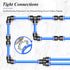 TAILONZ PNEUMATIC Blue Elbow 2 Ways - 10MM Tube OD 90 Push to Connect Tube Quick Fittings (Pack of 2)