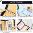 Budget Binder with Zipper Envelopes, Cash Envelopes for Budgeting, A6 PU Leather Planner 2024 with Cash Envelopes, Bill