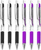 Zebra Classic Z-Grip Flight Ballpoint Pens, 1.2mm, Black & Violet, Pack of 6