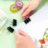 ZZTX Black Binder Clips, Medium Size Paper Clamps, 1.3 Inches, 36 Pack