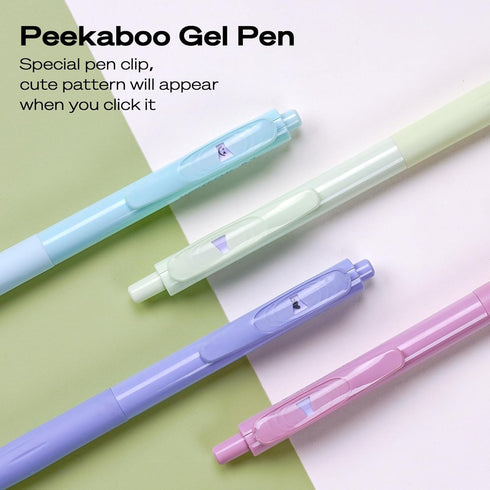 WRITECH Gel Pens Fine Point: Retractable Black Ink Pen Smooth Writing 8ct 0.7mm Medium Point Tip for Journaling Note Taking No Bleed & Smear & Smudge Vivid Color Barrel Silent Click Peekaboo Set