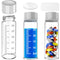Sterile Empty Glass Vials, Small Brown/Clear Sample Vials with Measuring Line, 30ml, 9pcs