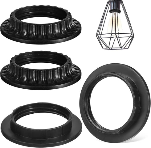 4Pcs E26 2.20X2.20X0.39In HOMSFOU Lamp Shade Stabilizer Ring Lamp Shade Adapter Ring Replacement Light Socket Collar