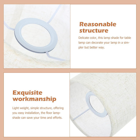 Bulb Hemoton Linen Lampshade Replacement Lampshades Cylindrical Fabric Drum Lamp Covers Lamps Shades Round Trays Home
