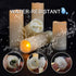 12-Pack 2.2" 2 Aignis Waterproof Flameless Candles, Slim Plastic Battery Operated LED Pillar Candles with Remotes