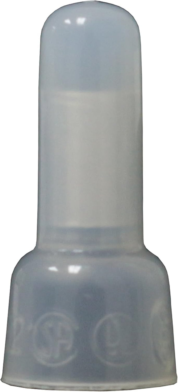 CC1614 Closed End Crimp Cap Gauge Wire Connector Terminal, 100/Bag, Clear