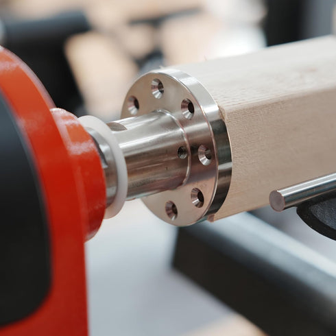 3" Woodworking Lathe Faceplate with Screw Chuck, Includes Two Nylon Washers for 1" x 8TPI Spindle