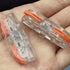 50Pcs Butt Terminals 1 to 1 Inline Electrical Lever Wire Connectors kit Compact Splicing Connector Assortment Lever Nuts Assortment Transparent Connect Wiring for 28-12 AWG (Orange)