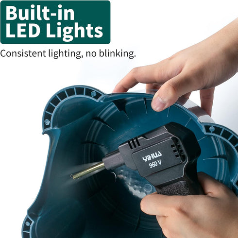 YIHUA 960-V Portable Plastic Welding Kit, Hot Stapler with LED Light, 200 Hot Staples for Plastic Repair