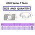 2020 Series T Nuts,105pcs M4 Sliding T Slot Nut Hammer Head Fastener Nut Nickel Plated Carbon Steel, M4 Half Round Roll in T-Nut for 2020 Series Aluminum Extrusion Profile