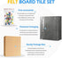 DOLLAR BOSS Felt Cork Board Tiles - 6 Packs 12" x 12" Self Adhesive Bulletin Board with 60 Pushpins
