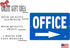 Rogue River Tactical Office Arrow Right Metal Tin Sign for Business Retail Store Home