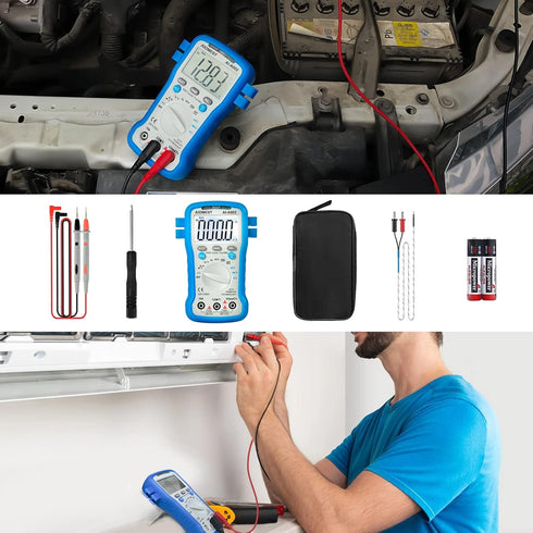 6000 Counts TRMS Digital Multimeter, Auto Ranging Multitester for AC/DC Current, Voltage, Resistance, and More