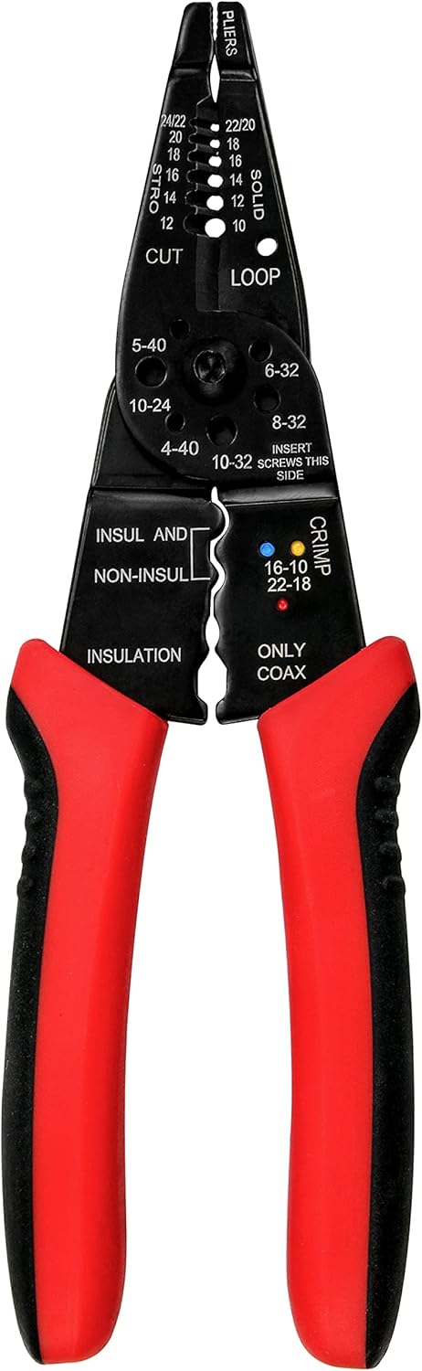 Wire Stripper Cutter, 8 Inch Wire Stripping Tool, Multi-Function Hand Tool, XT-1-001