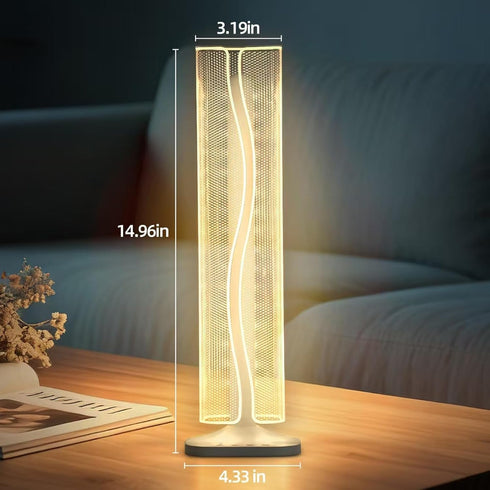 Yunseity Modern Table Lamp Night Light Bedside Lamp with Remote Control RGB Color Changing Adjustable Brightness USB