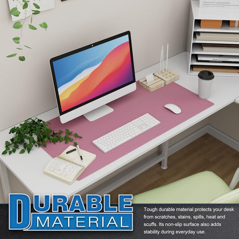 K KNODEL Large Desk Mat, Office Computer Pad, Desktop Protector, Writing Blotter Mat (31.5"x15.7", Purple)