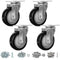 4” Inch Swivel Casters Wheels Set of 4 Finnhomy, Heavy Duty Premium Polyurethane