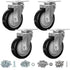 4” Inch Swivel Casters Wheels Set of 4 Finnhomy, Heavy Duty Premium Polyurethane