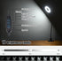 Clamp on Desk Lamp, 8W Clip Light with 3 Color Options, 10 Dimmable Illumination Modes (Black)