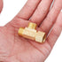 Lead-Free 4 PCS Brass Angle Stop Add-A-Tee Valve, 3/8" Female by 3/8 Inch by 3/8-Inch Male T Extender Water Compression