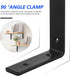 5.70X3.93X1.14 Inch 2 Pack ULTECHNOVO L-Shaped Triangle Shelf Brackets Heavy Duty Steel Angle Brackets Corner Braces