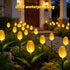 X-GiftKey 6PACKS Outdoor Solar Lights Waterproof - Brighter Tulip Flowers with Garden Gifts Stake Lights Decor,Yard