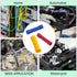 WMYCONGCONG 200 PCS Butt Splice Crimp Connectors - Insulated Electrical Straight Wire Terminal Connectors Assortment Kit