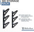 StoreYourBoard Horizontal Ski Wall Rack, Holds 3 Pairs of Skis and Poles, Up to 40 lbs