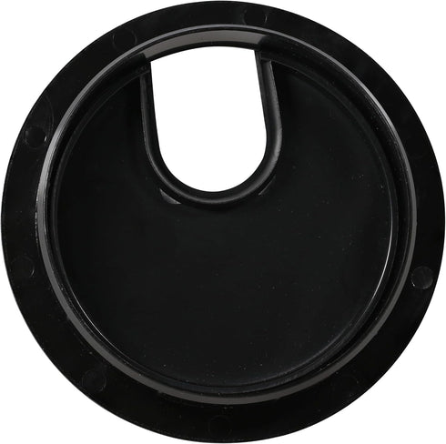 5 Pack Rok Hardware 3" (76mm) Black Round Computer Desk Table Port Wire Cable Organizer Hole Cover Grommet