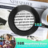 10X Magnifying Glass with Light, Clip on Mganifier with Light, 48 LED Desk Magnifying Glass wtih Clamp, 3 Modes Dimmable Magnifying LED Lamps for Bed Work Crafts DIY Repair by NZQXJXZ