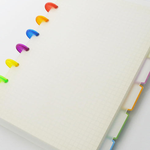 6 (1 Sets) Medium Size Discbound Tab Index Dividers with Mushroom Hole Dividers for Discbound Planner Journal Dairy